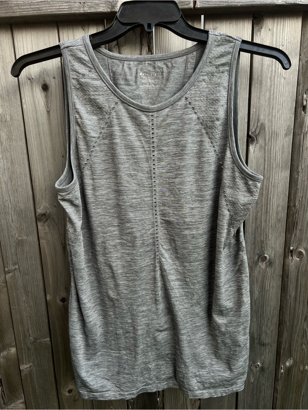 Athleta Foothill Seamless Split Back Tank Top in Heather Gray
